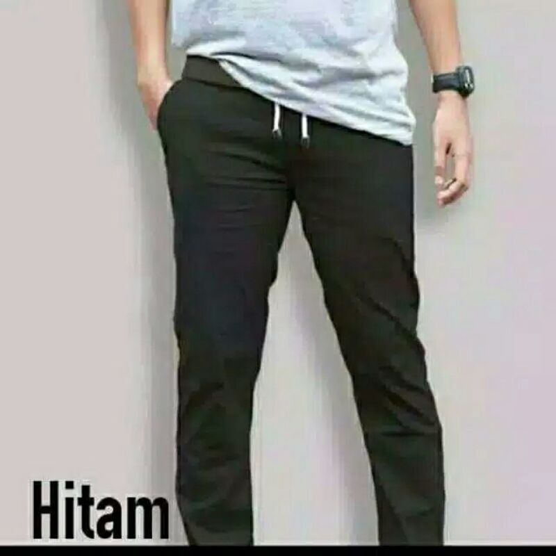 CELANA PRIA CHINO slimfit Panjang chino KERJA HARIAN HITAM MOCCA ABU GREY KREAM Sz 27 - 38