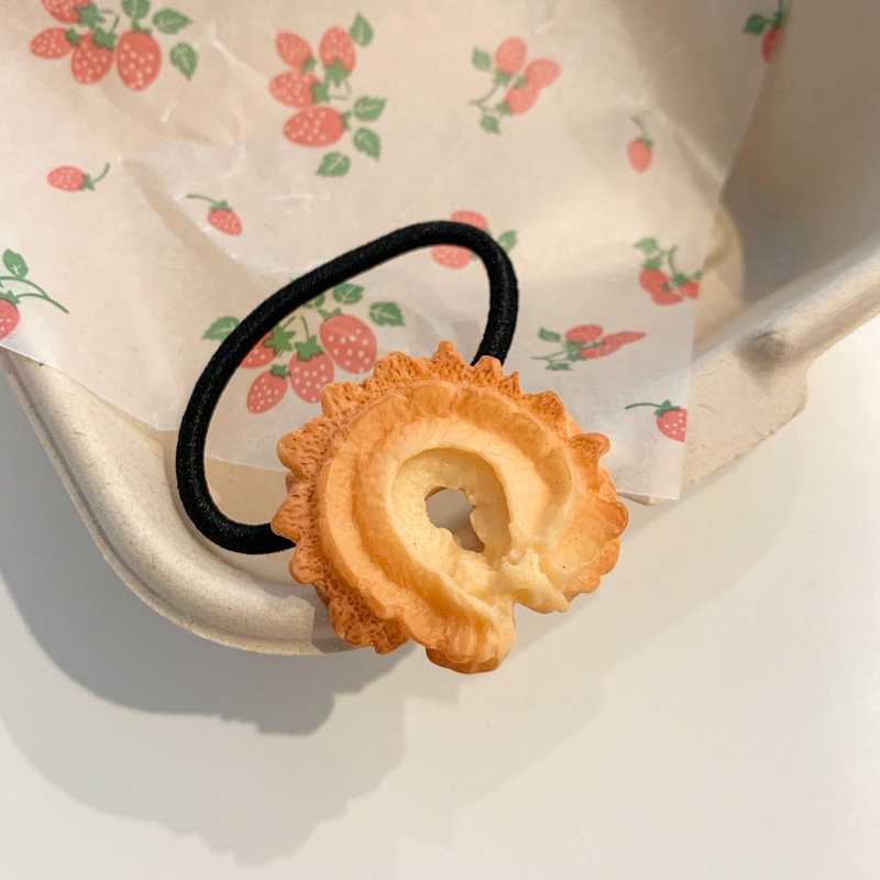 Ikat Rambut Tali Elastis Pendan Cookies Gaya Korea Untuk Wanita