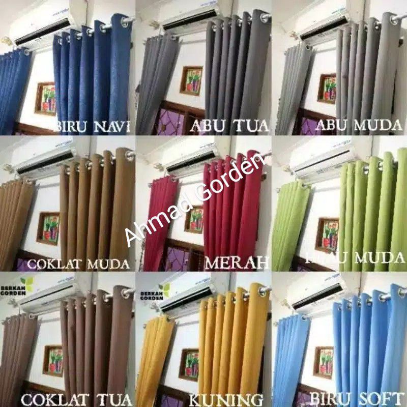 Gorden Rumah Hordeg Black Out Polos Gorden Jende/Pintu Gorden Rumah Minimalis