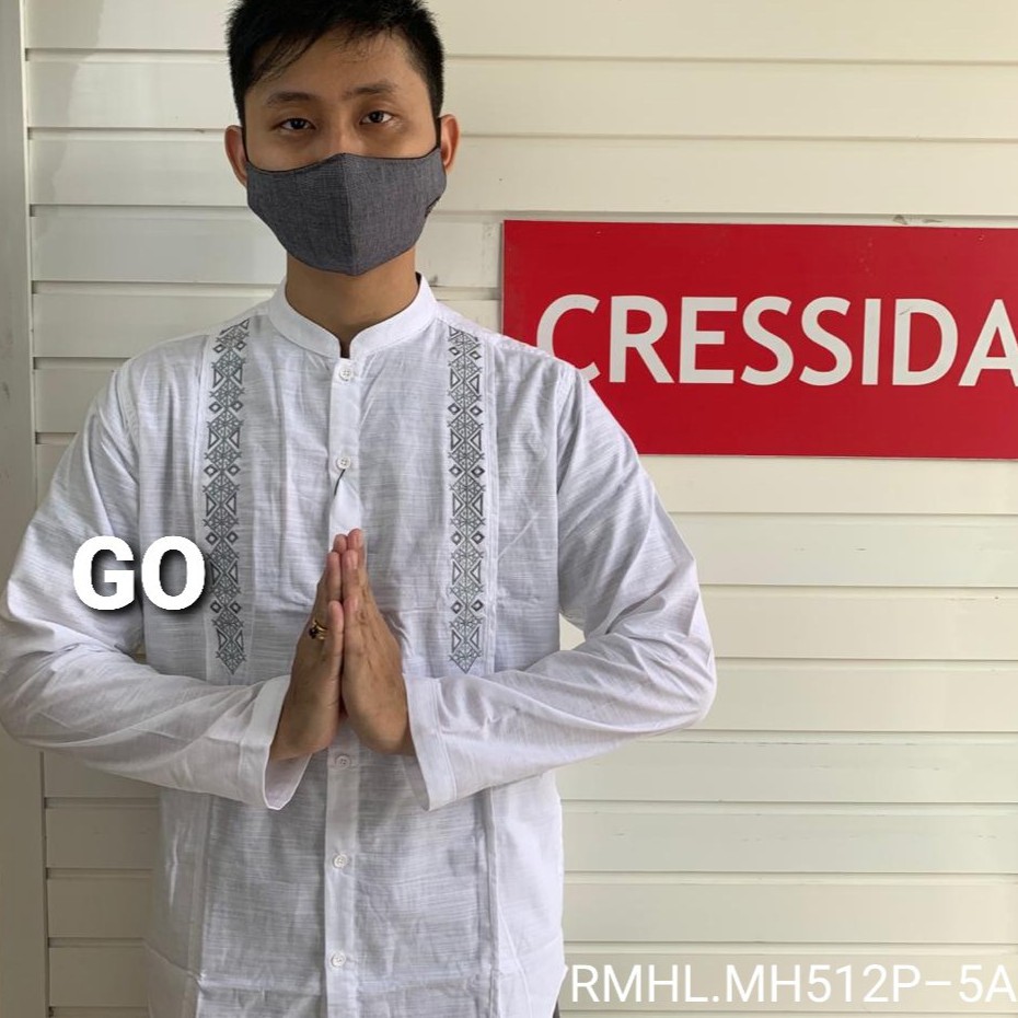 gos CRESSIDA KOKO/TAQWA Pakaian Pria Atasan Baju Muslim Kemeja Hem Slimfit Original Lengan Panjang