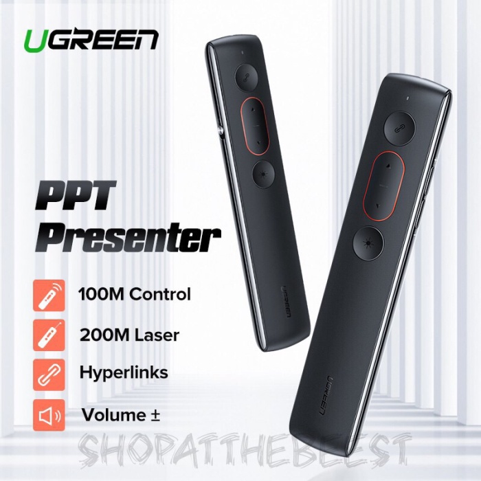 

Termurah Ugreen Wireless Laser Pointer Wireless Presenter 2.4Ghz Remote