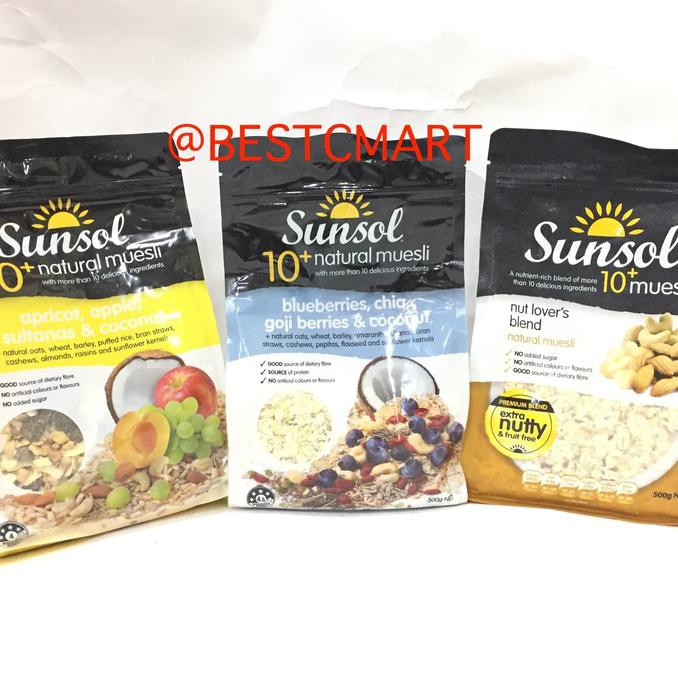 

Best Seller SUNSOL 10+ NATURAL MUESLI 550 GR