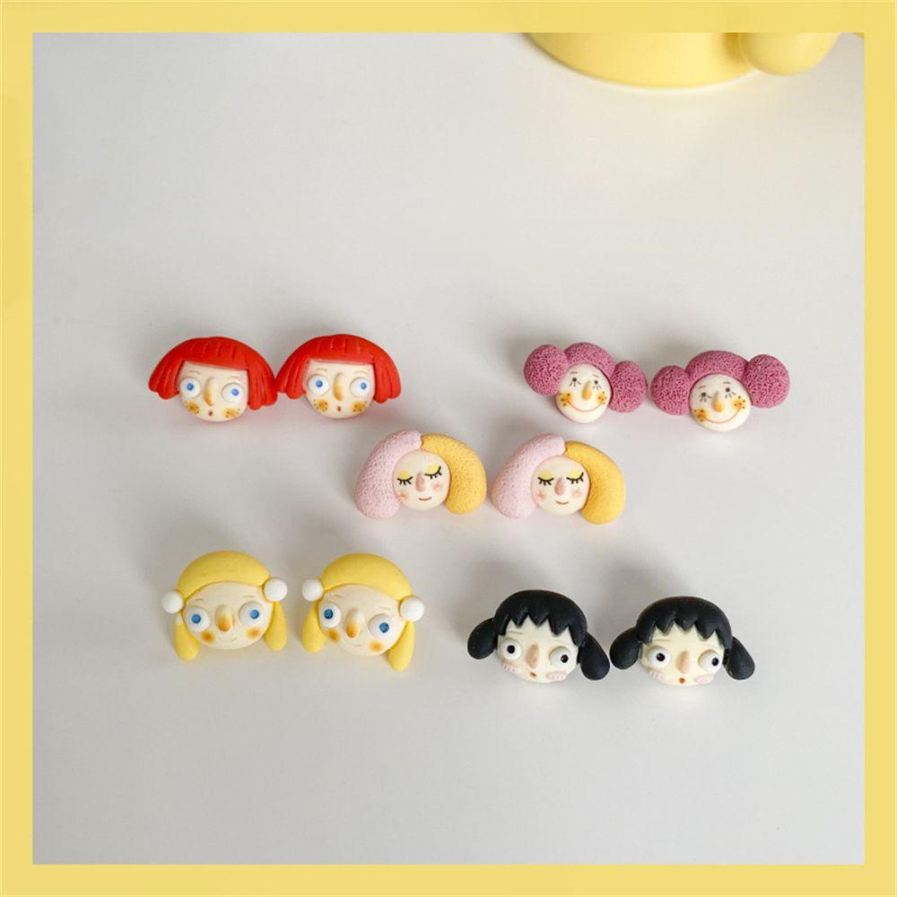 Anting Klip Bentuk Kartun Bunga 3D Bahan Resin Untuk Pesta