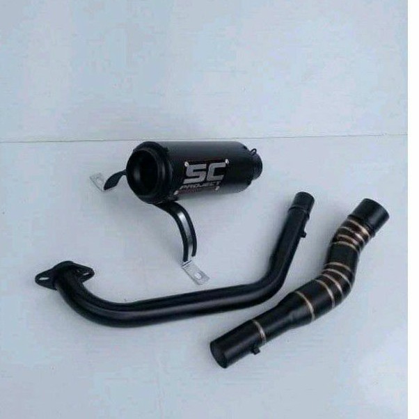 Knalpot SC PROJECT MX king Black Stainless