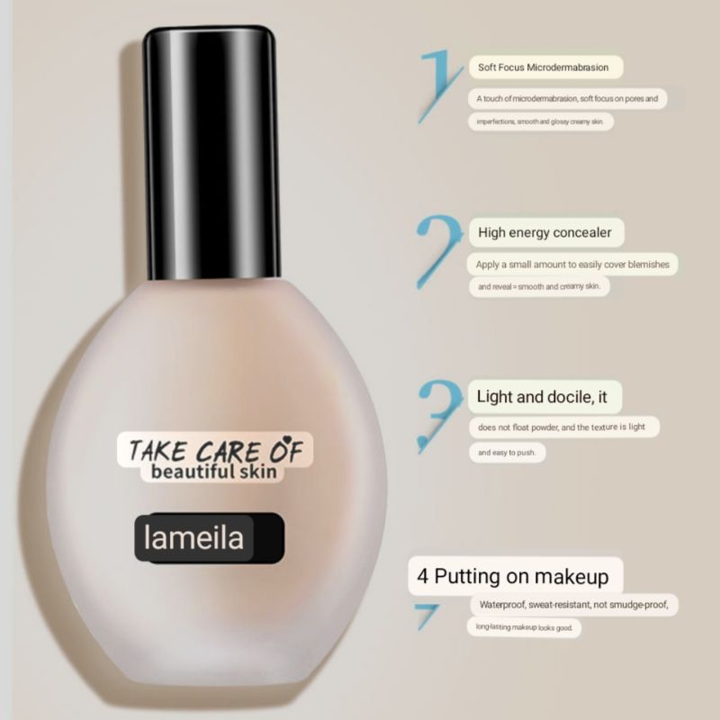 LAMEILA Original Hydrating Clear Foundation Liquid Base Make Up Waterproof