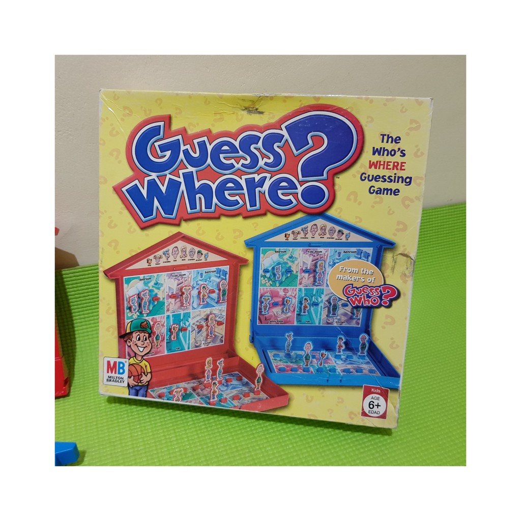 Board Game Guess Where by Hasbro / Milton Bradley