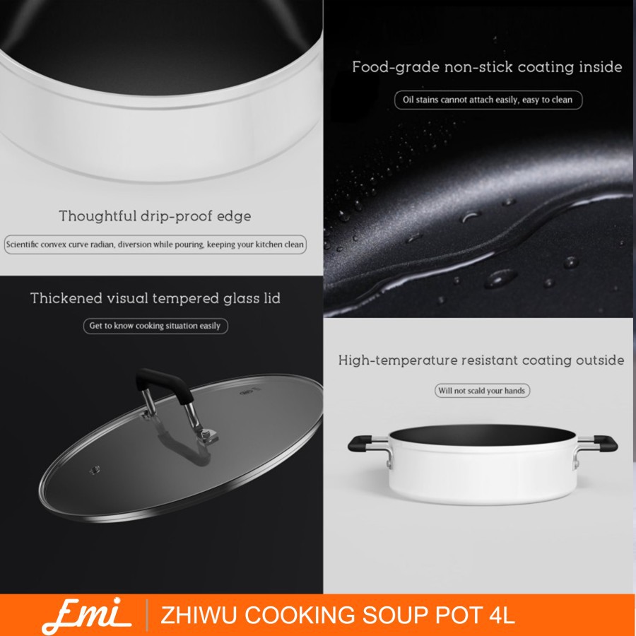 ZHIWU COOKING SOUP POT 4L - Induction Cooker Hot Pot Panci 4 L - panci saja