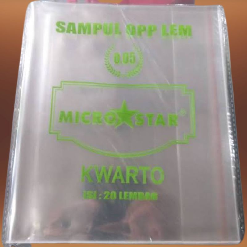 

Sampul Microstar OPP lem 0.05 Kwarto