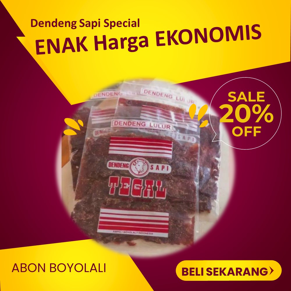 

[Terlaris Murah] Dendeng Sapi Lulur Super Asli cap tegal Original 250 gram Enak Halal Boyolali