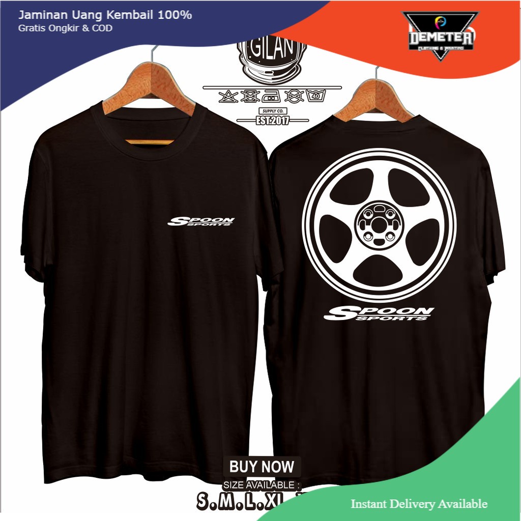 Kaos Baju VELG PELEK MOBIL SPOON SPORTS Racing Kaos Otomotif - Demeter.Cloth