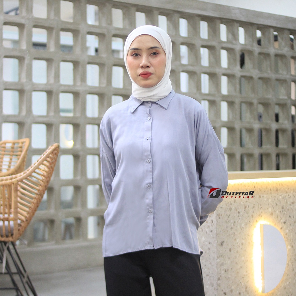 Kemeja Wanita Oversize Eudora Korean Oversized Shirt Ae Ri Kemeja Hight Quality Premium