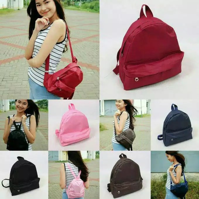 Ransel / Ransel Mini / Ransel Wanita / Ransel Stylish / Backpack Polos