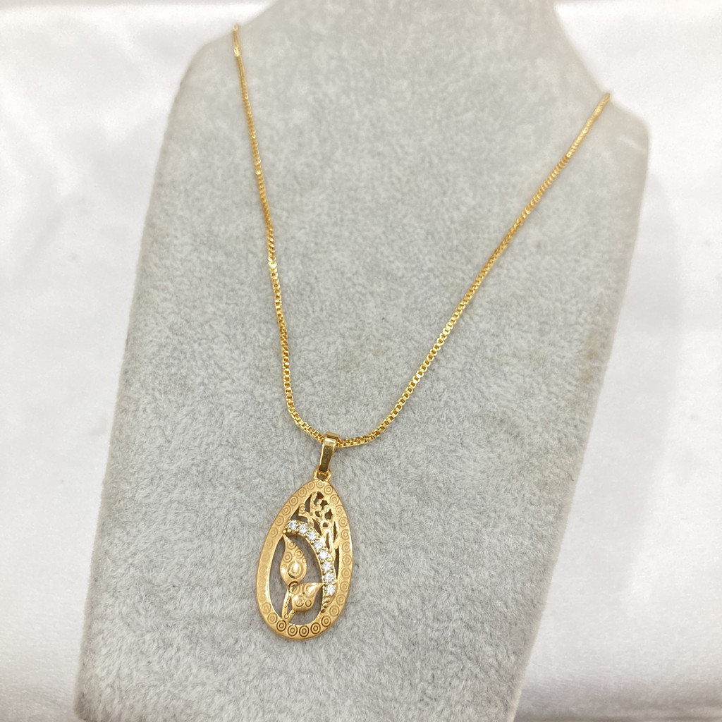 [NOIN] Kalung Koye Permata Lapis Emas 18K Aksesoris Wanita KLE-009