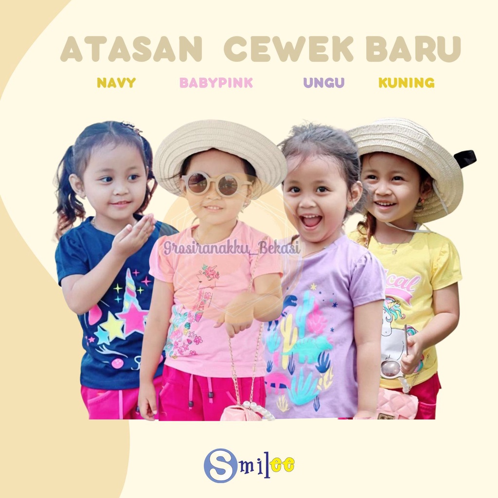 Atasan Smilee New Mix Motif &amp; Warna Size 1-5Th