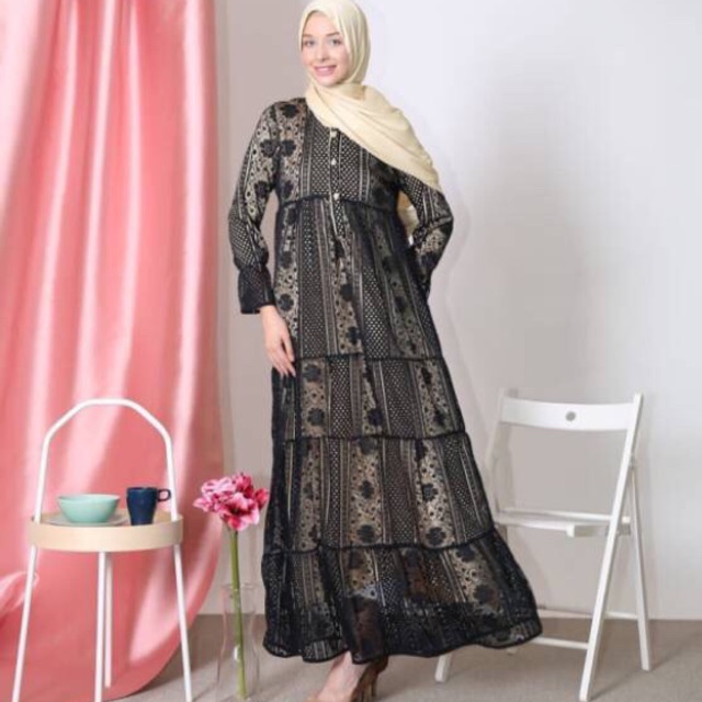 Lady Dress warna Black by aznii.official / aznii