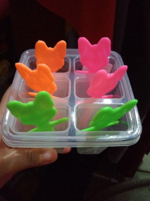 Termasuk Stik |cetakan Es Krim | Cream | Lolipop |jelly Gagang Persegi (3 Set)