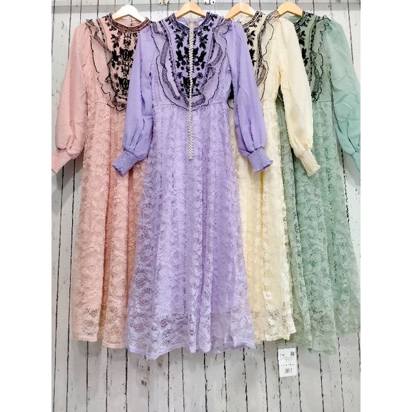 Gamis brokat premium import