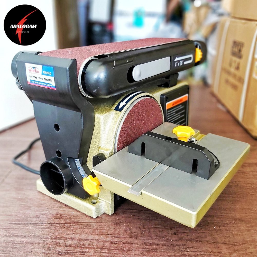 Mesin Amplas Duduk Belt Sander Wipro MM491G Amplas Disc Mesin Amplas Duduk Belt Sander Wipro MM491G Amplas Disc