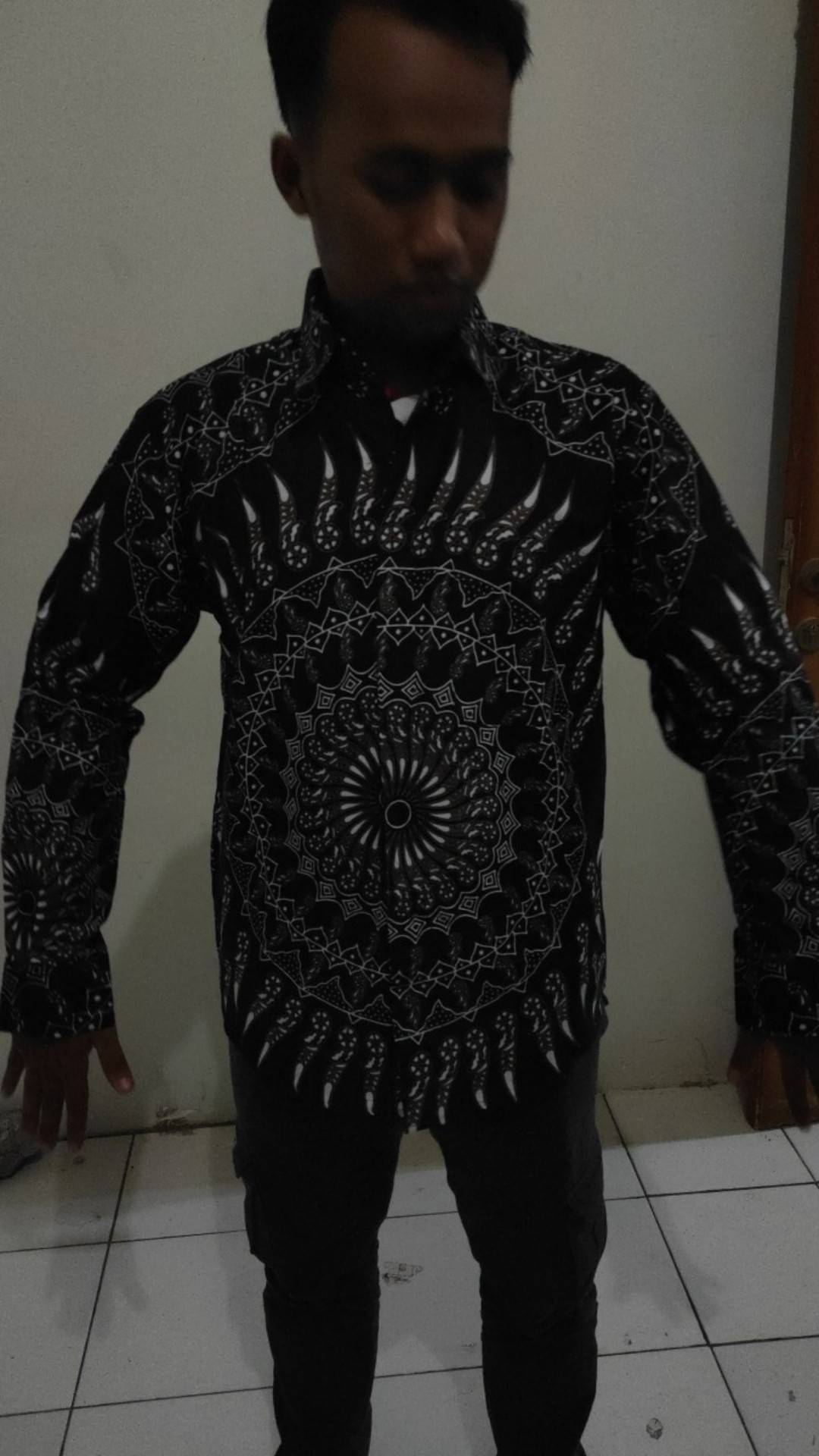 Kkemeja Batik Pria Modern Slim Fit Lengan Panjang Odl 142