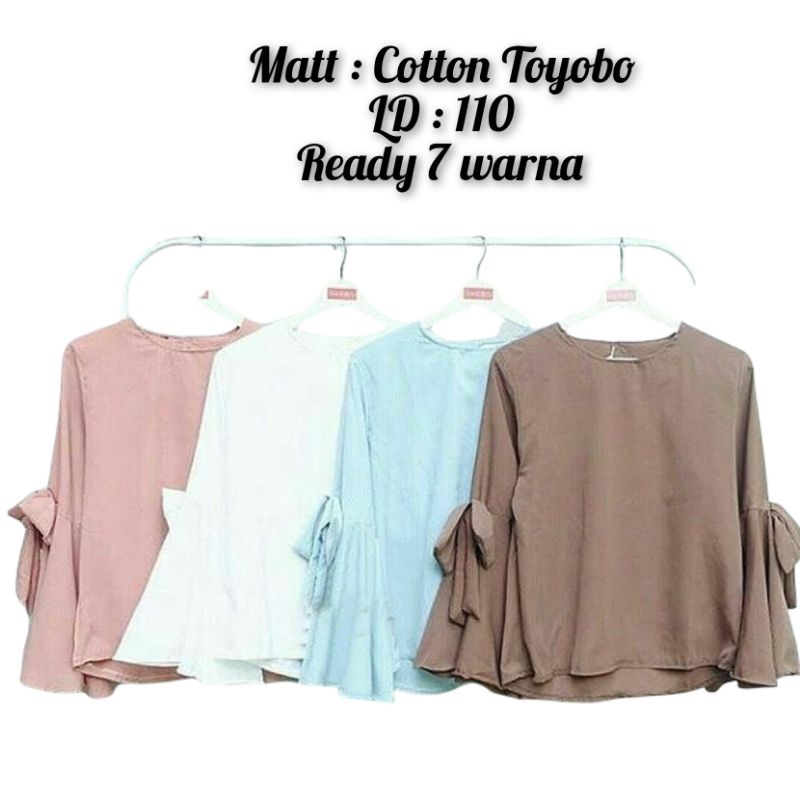 A20 : BAJU ATASAN LD 110 BUSANA MUSLIM WANITA MODERN TERBARU KATUN TOYOBO PREMIUM LULABY TOP BLOUSE