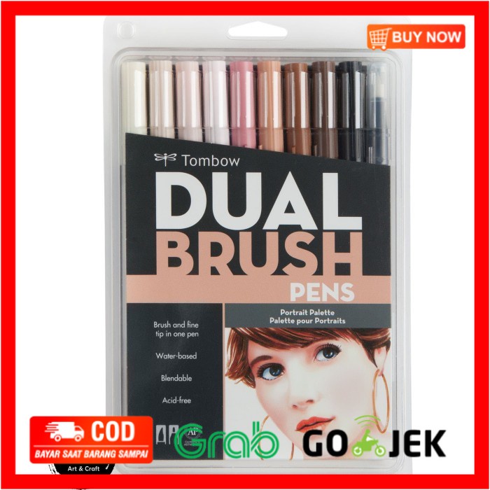 

(BISA COD) Tombow Dual Brush Pen Set 10 - Potrait Palette
