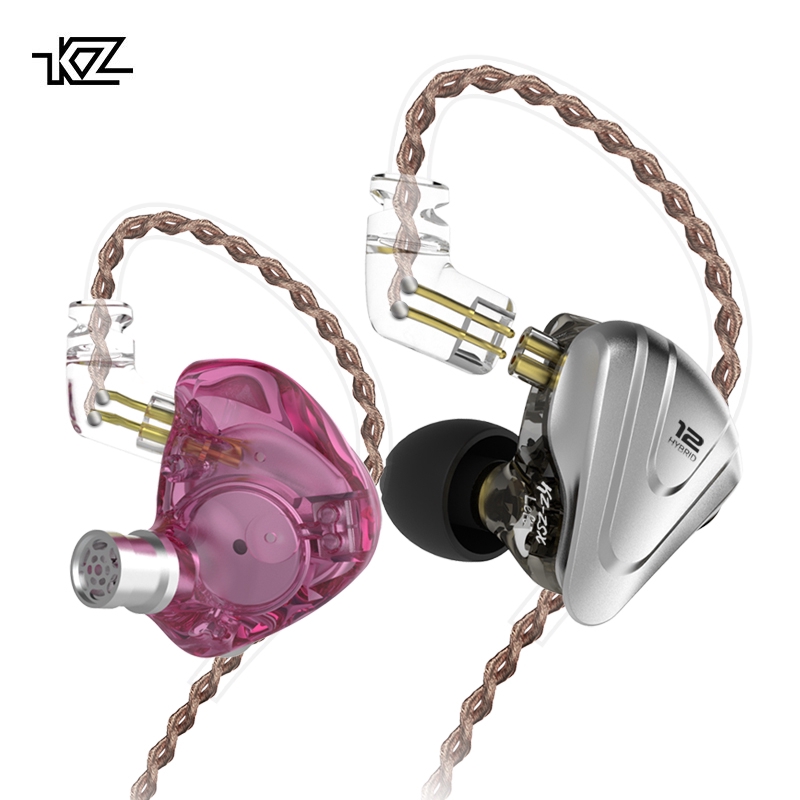 KZ zsx Earphone Handsfree Metal 5ba + 1dd Hybrid HiFi Bass