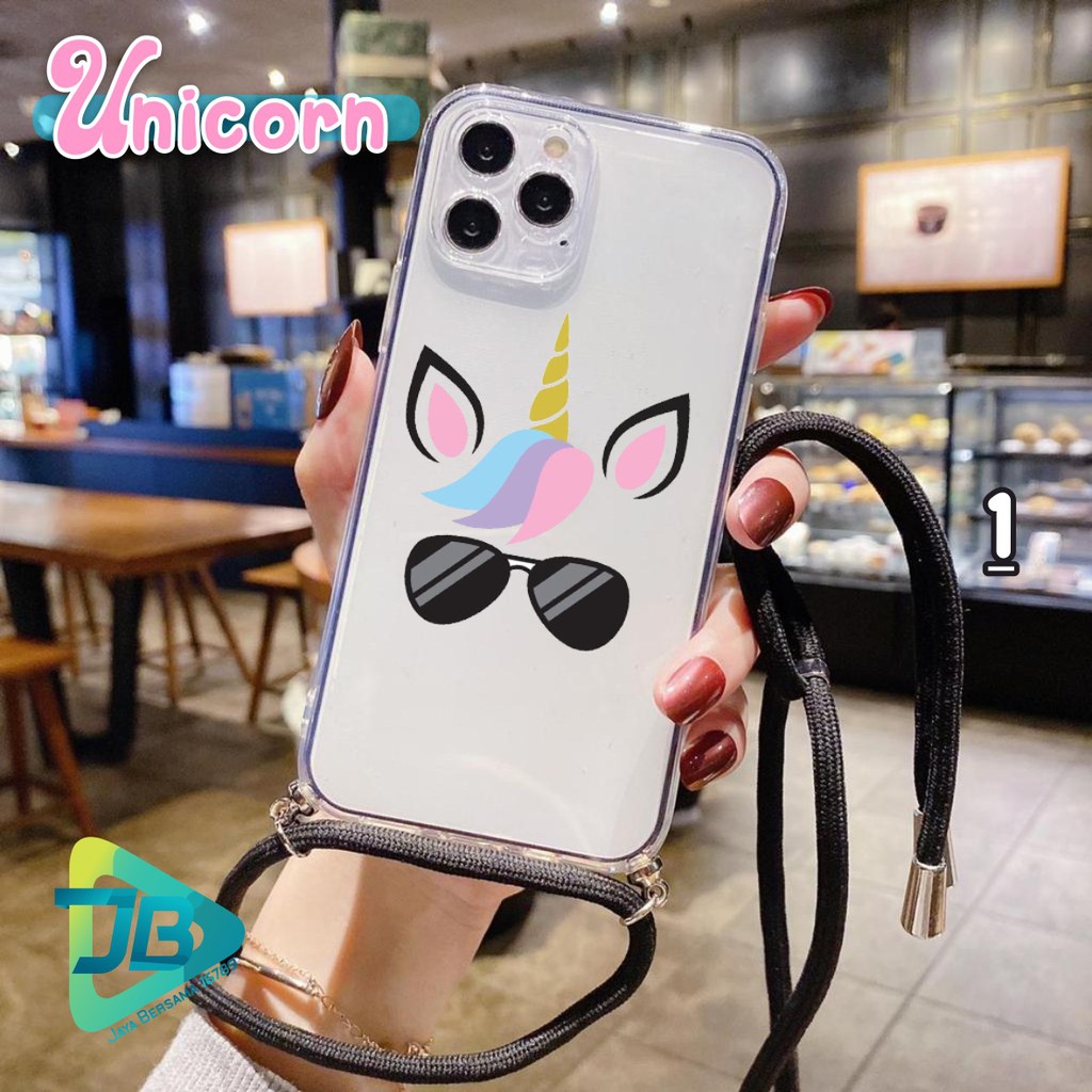 SOFTCASE SLINGCASE LANYARD BENING UNICORN OPPO VIVO XIAOMI SAMSUNG REALME IPHONE ALL TYPE JB4742