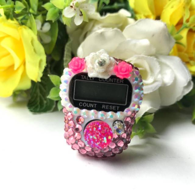 Tasbih digital Swarovsky Alat Hitung Dzikir Oleh oleh Haji umrah Tasbih Bling bling