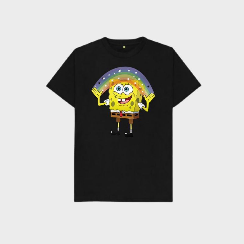 Clothing May - Kaos Spongebob Kaos Koas Dewasa Anak Karater Distro Kekinin T Shirt Tshirt T-Shirt Premium Murah Unisex Wanita Laki-Laki Cowok Cewek Bahan Cotton Combed 30S Katun Kombed Sablon Dtf Murah Premium Oversize Kaus Oblong