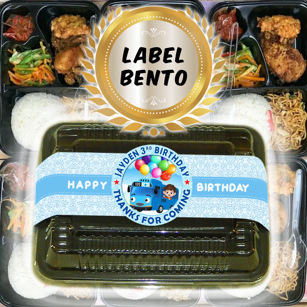 

TAYO - LABEL BENTO / LABEL AQIQAH / LABEL NASI BENTO ULTAH ULANG TAHUN