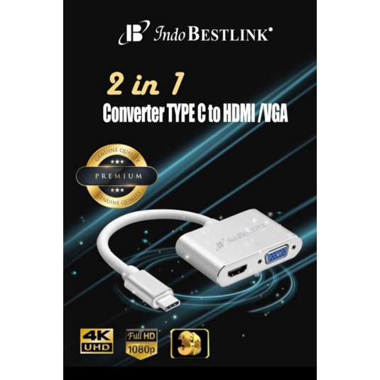 Converter Type C To Hdmi Vga 2in1 / converter type c to hdmi vga / typec to hdmi vga/ type c 2 in 1