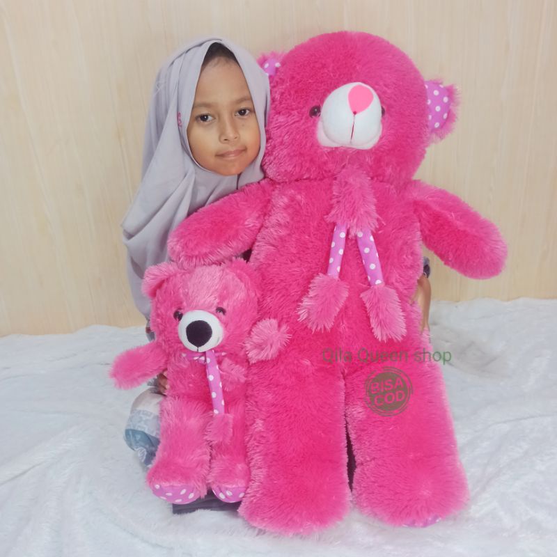 boneka Teddy bear Syal XL 75CM  beranak 1