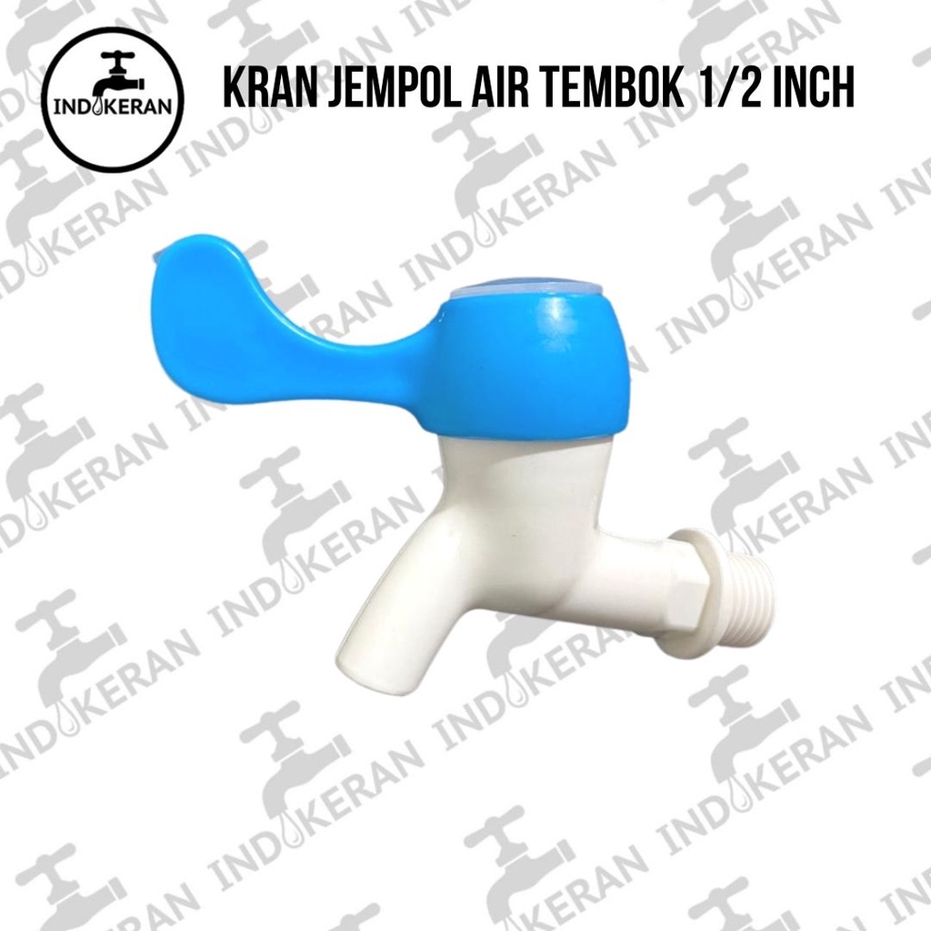 INDOKERAN - Kran Jempol Air Tembok Warna Warni Engkol - 1/2 Inch