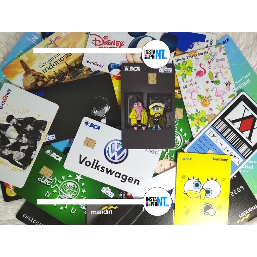 BLACK CARD EDITION Emoney mandiri flazz bca gen 2 brizzi tap cash custom kartu e toll free edit 1 sisi atau 2 sisi cocok untuk komunitas dan souvenir