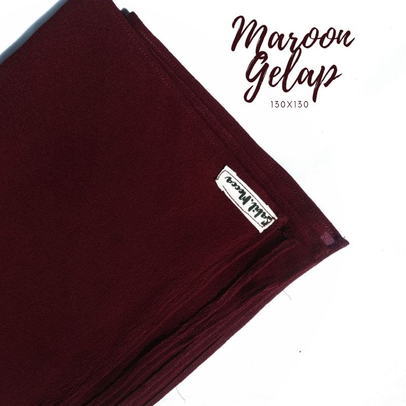 HIJAB SEGI 4 SYARI 130X130 DIAMOND-Maroon Gelap