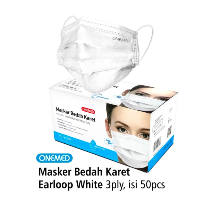 Masker Onemed Supersoft Putih Masker Medis Putih Super Soft