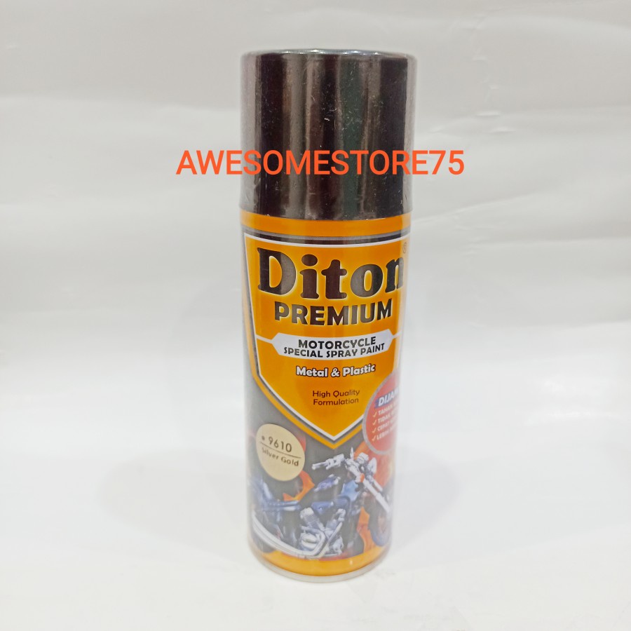 DITON PREMIUM * VG 9610 SILVER GOLD VELG ENGINE COLOURS Perak Emas Cat Semprot Pilox Pylox