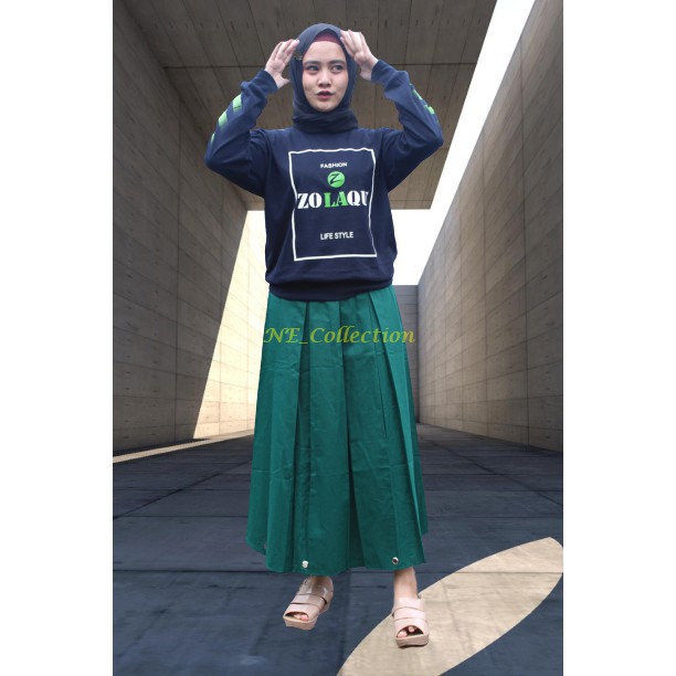 Rok Ring Panjang Rok Wanita Rok Kerja Modis Wanita Warna Abu Tua Rok Wanita Model Numia Skirt