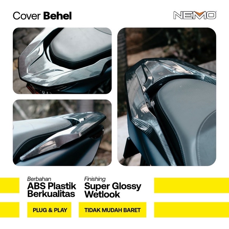 Cover/Tutup Behel Nemo Karbon/Carbon Honda Pcx 150 PCX 160 NEW original NEMO