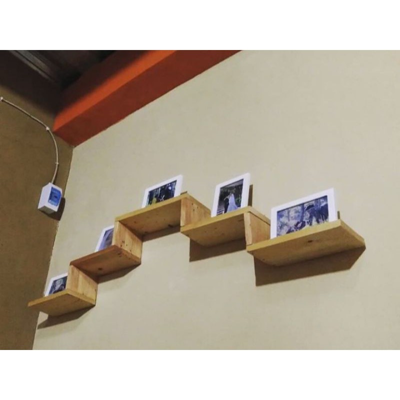 Rak Dinding Kayu Tangga Rak Buku Rak Pot