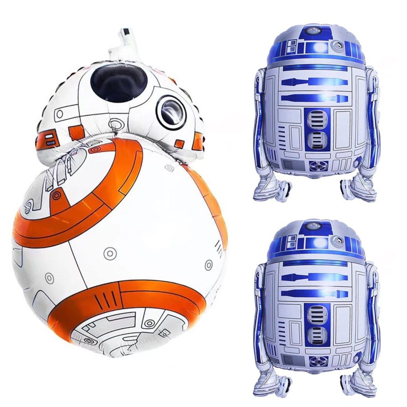 1pc Balon Foil Desain Disney Star Wars BB8 R2D2 Ukuran Besar Untuk Hadiah Ulang Tahun