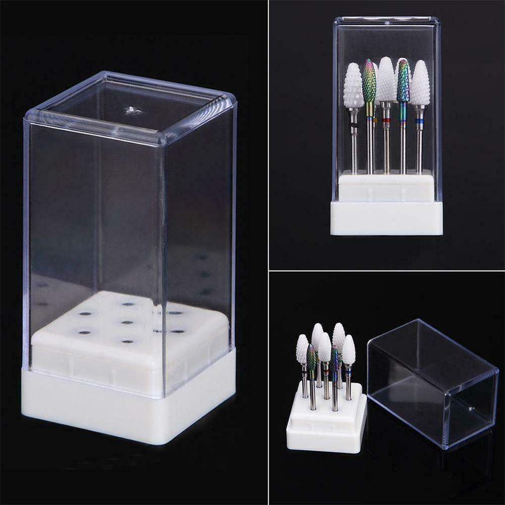 R-flower Grinding Head Display Case Beauty Nail Polishing Head Nail Art Dudukan Mata Bor Kuku