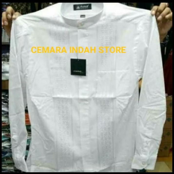 Baju Koko Putih Alisan Lengan Panjang