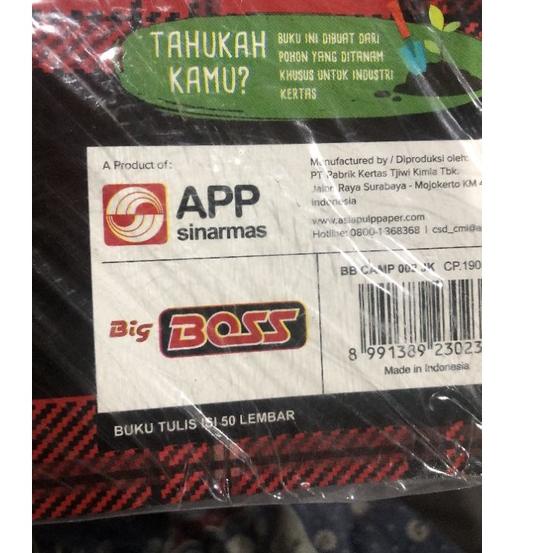 

Segera Ambil BUKU TULIS BIGBOSS CAMPUS ISI 50 LEMBAR 1 PACK(10 BUKU)