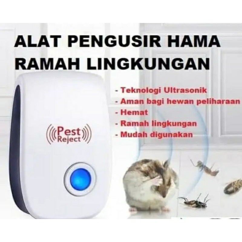 Alat Pengusir Tikus Elektronik Pest Reject Ultrasonic / Alat Pembasmi Serangga Tikus Nyamuk