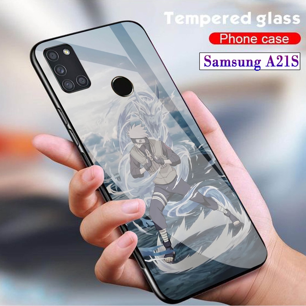 Softcase Glass Kaca SAMSUNG A21S - Case Hp Pelindung Handphone SAMSUNG A21S [ A60 ]