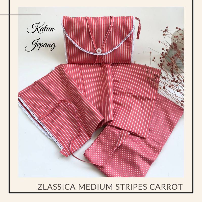 Mukena Katun Jepang Zlassica Motif Garis