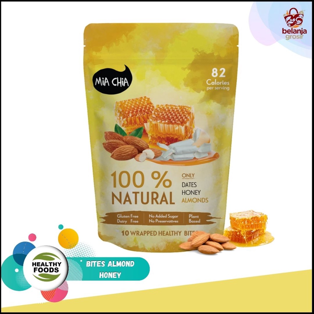 

Healthy Snack Bites Mia Chia Honey Almond 100gr
