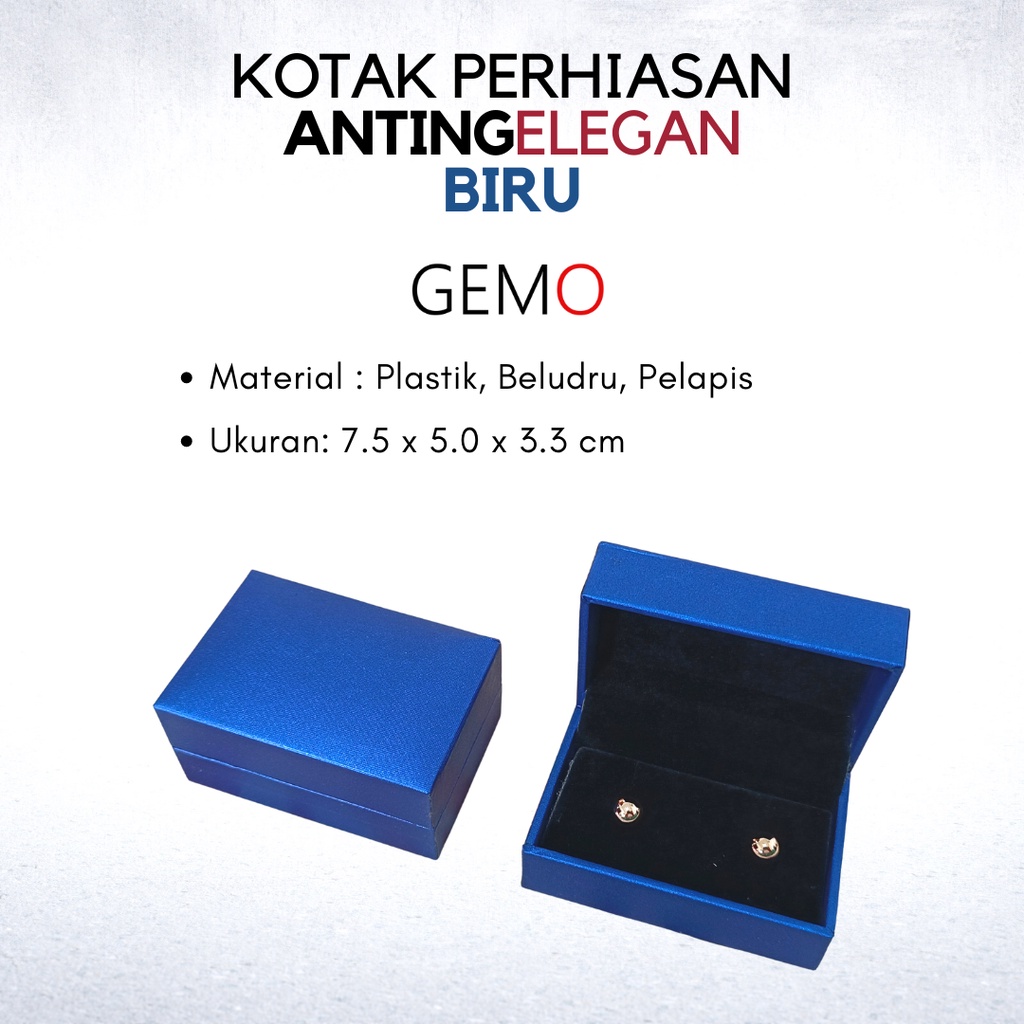 Kotak Perhiasan Elegan Biru Set , Box Cincin, Kalung, Gelang, Anting, Liontin, Tempat Jewelry Murah, Unik, Lucu untuk Tempat Wadah Seserahan / Akad Pernikahan / Hantaran Tunangan Harga Paling Cocok untuk Aksesoris Emas Berlian/ Perak Permata