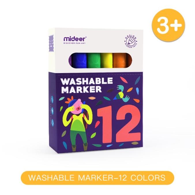 

Mideer Washable Marker 24 pcs mainan spidol bisa di hapus untuk anak